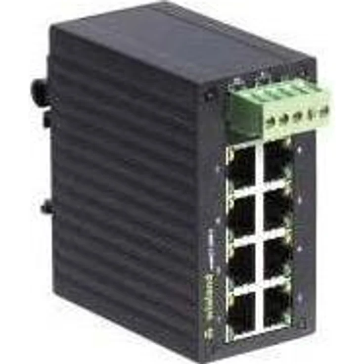 Wieland Wienet Ums 8, Unmanaged Netzwerk Switch mit 8 RJ45-Ports, vertikale Bauform, redundante Spannungsversorgung, 100 MBit/s