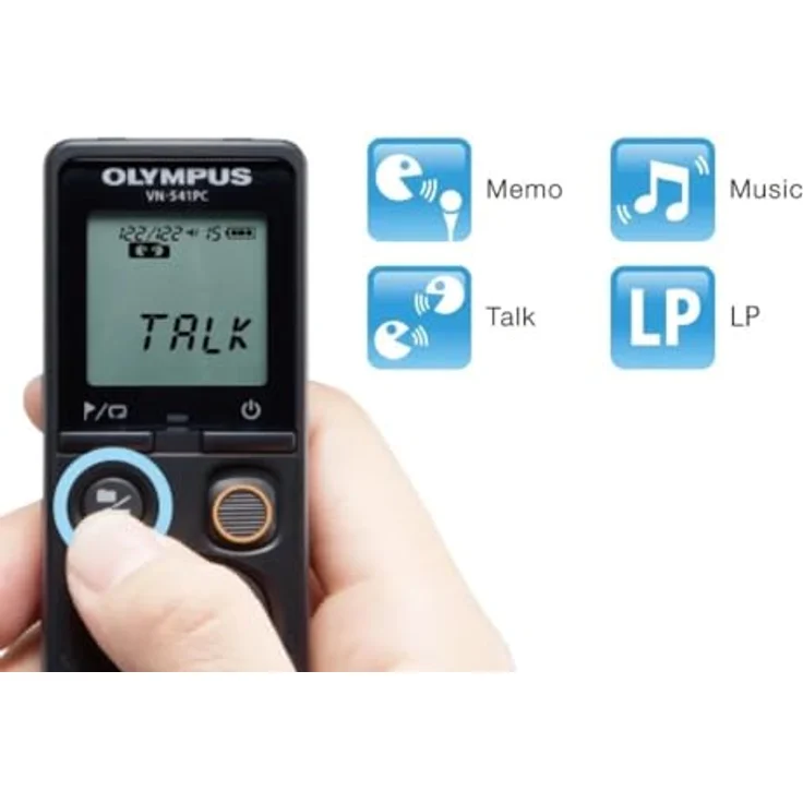 OM SYSTEM VN-541 PC Nachfolger Olympus VN-541 PC Digital Voice Recorder mit omnidirektionalem Mikrofon, EIN-Tasten-Aufnahme, Geräuschunterdrückung und 4GB Speicher – Bild 5