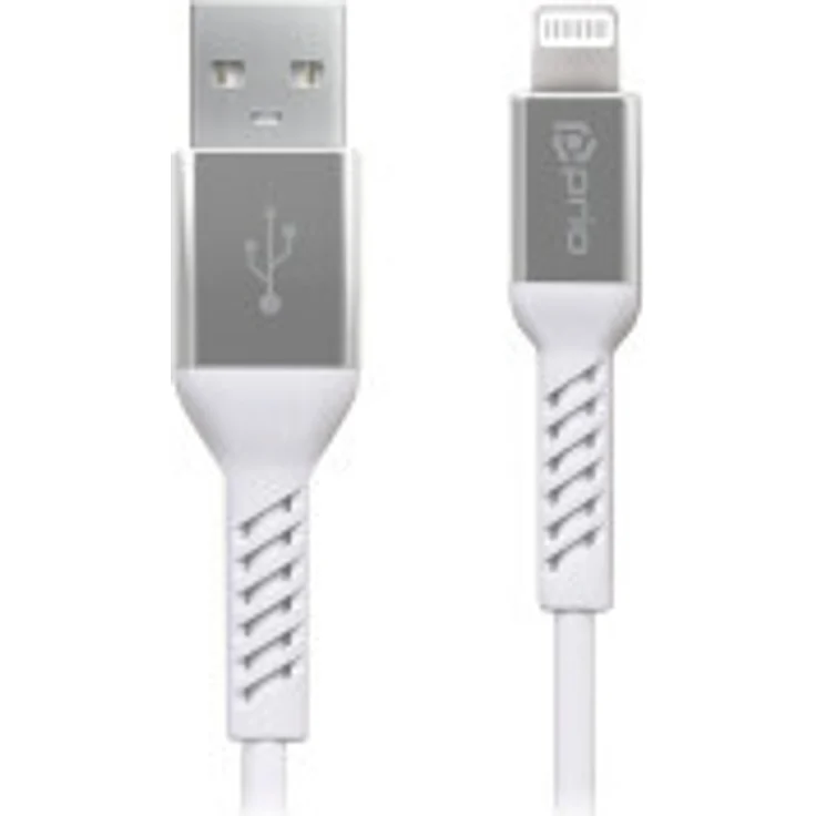 Prio Charge & Sync USB A to Lightning Kabel, MFi-zertifiziert, 1.2m, 480 Mbit/s, weiß