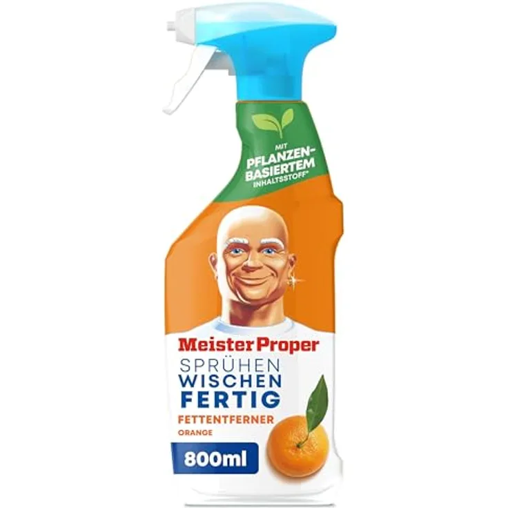 Meister Proper Sprühen-Wischen-Fertig Küchenspray 800ml, entfernt Fett, sicher für Oberflächen mit Lebensmittelkontakt