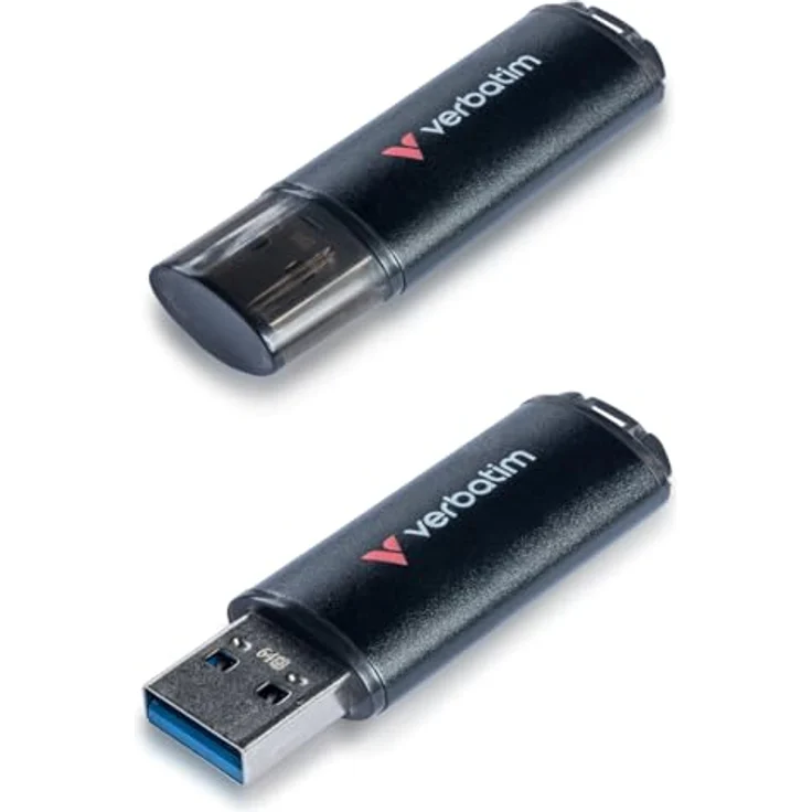 Verbatim USB-Stick V200 Metal, 64 GB, schnelle Datenübertragung mit 200 MB/Sek, schwarz – Bild 2