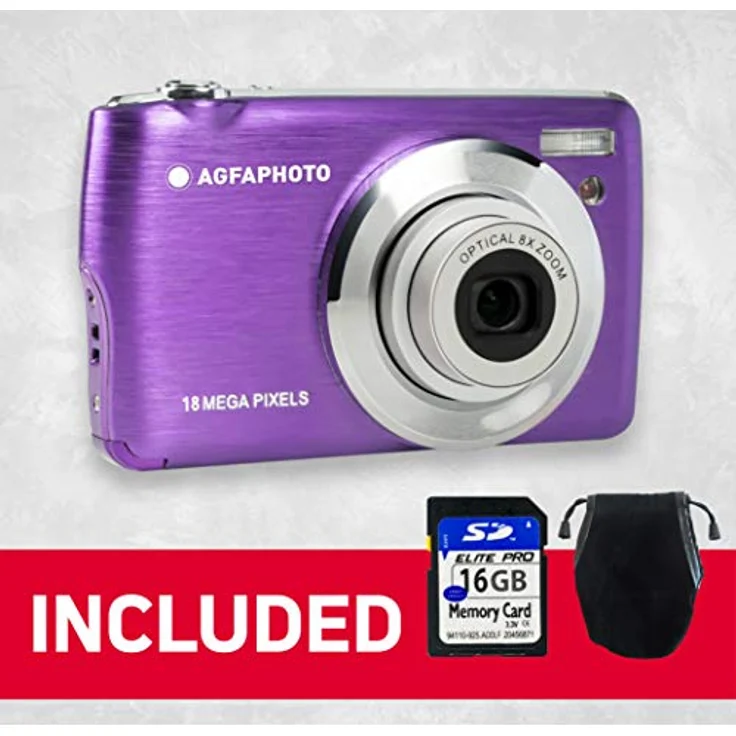AgfaPhoto Realishot DC8200 digitale Kompaktkamera (8x opt. Zoom, 18 MP, Full HD), violett – Bild 4