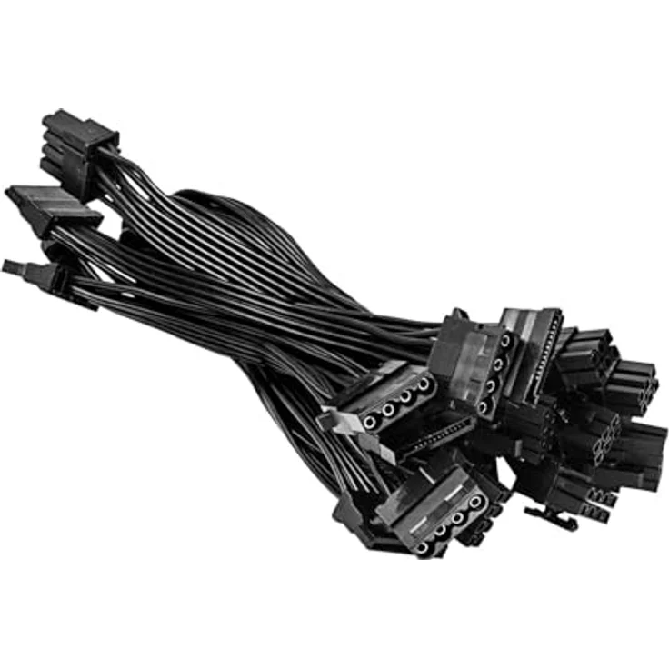 Akyga ATX Netzteil 500W AK-C2-500, Semi-Modular mit 2x PCI-E 6+2 pin, 4x SATA, 2x Molex, 12cm Lüfter, 80 Plus Effizienz – Bild 4