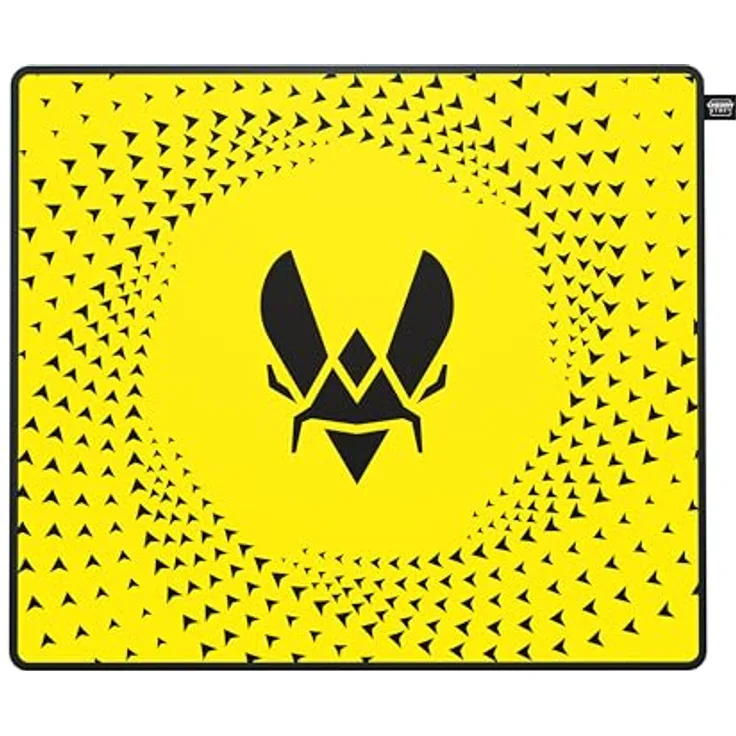 CHERRY XTRFY GP5, Gaming-Mauspad aus Stoff, L (460 x 400 x 4 mm), Glattes Speed-Pad, Vernähte Kanten, rutschfest, Waschbar, Vitality Yellow