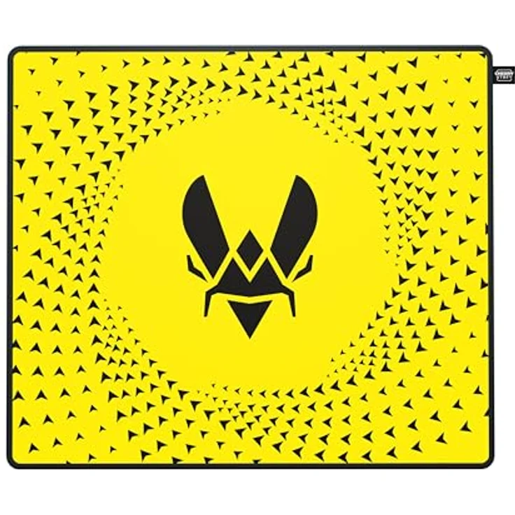 CHERRY XTRFY GP5, Gaming-Mauspad aus Stoff, L (460 x 400 x 4 mm), Glattes Speed-Pad, Vernähte Kanten, rutschfest, Waschbar, Vitality Yellow – Bild 1