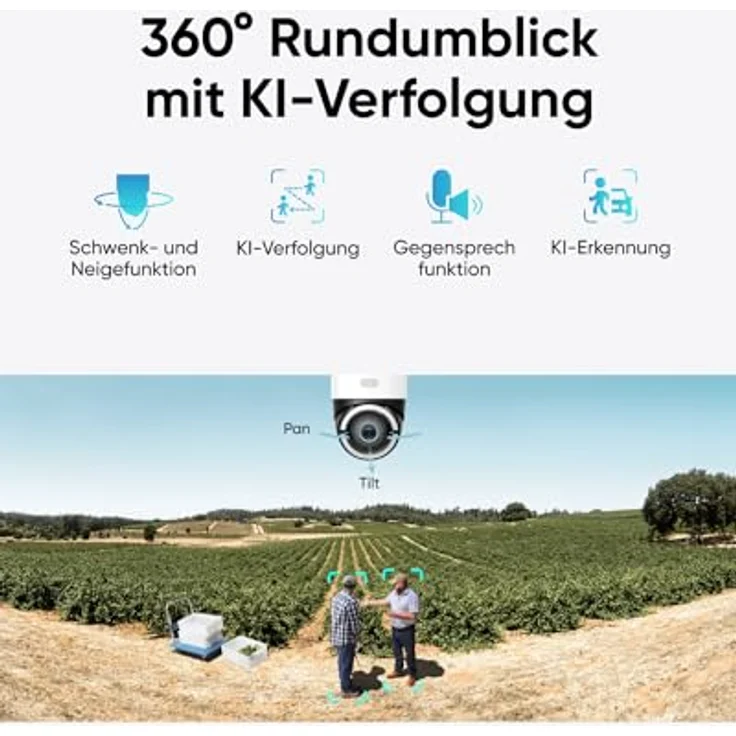 eufy 4G LTE Überwachungskamera mit WLAN, 4K UHD Schwenk-Neige-Funktion, Kabellos, Solarbetrieben mit Solarpanel, KI-basierte Personen-/Fahrzeugverfolgung, inklusive SIM-Karte – Bild 5