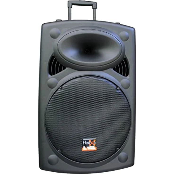 E-Lektron EL38-M 900W mobile PA Sound Anlage mit Akku, Bluetooth, USB/SD-Player und 2 Funkmikrofonen, tragbar mit Handgriff und Rollen – Bild 6