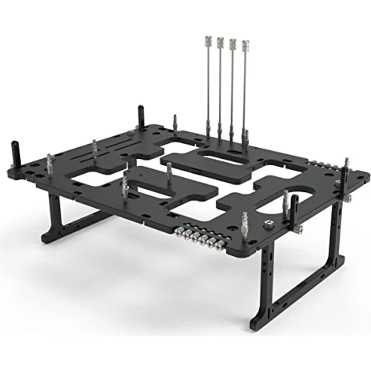 Streacom BC1 V2 Benchtable, schwarz, Aluminiumgehäuse für 2x 2,5/3,5-Zoll-Drives, werkzeuglose Montage, 4x Lüfter oder 2x Radiatoren – Bild 1