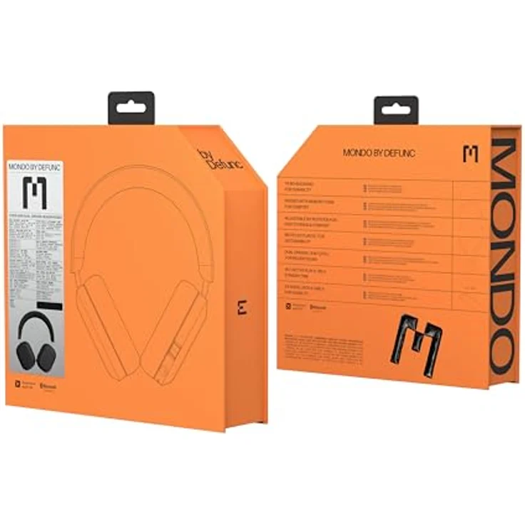 Defunc Mondo Over-Ear kabellose Kopfhörer mit optionalem Kabel, 45 Stunden aktive Spielzeit, Bluetooth, Dual-ENC-Mikrofone und Treiber, Schwarz – Bild 4