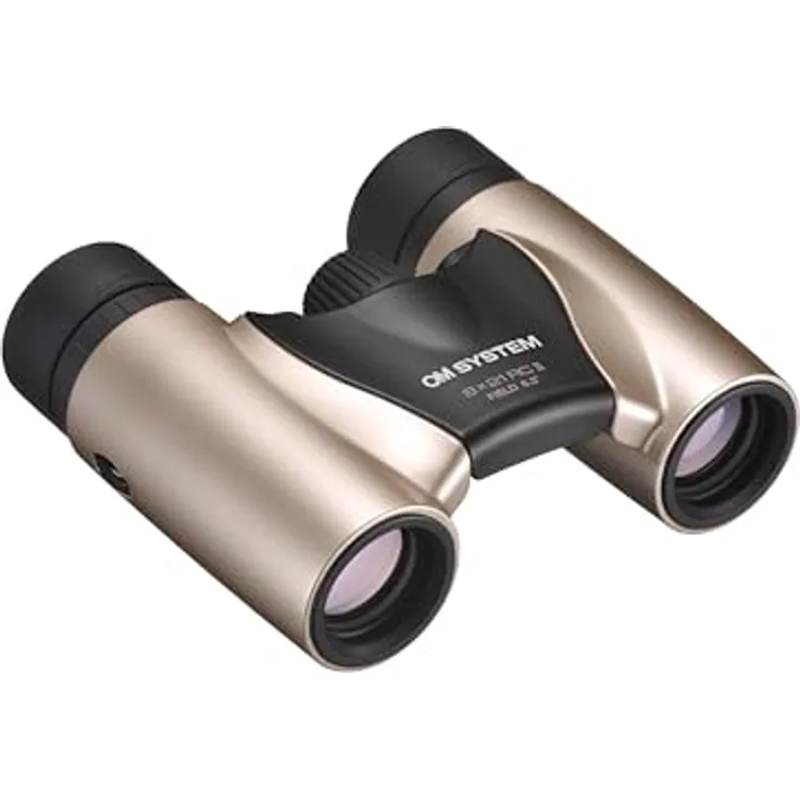 OM SYSTEM 8x21 RC II Fernglas mit Tasche, Champagner Gold, 15 Jahre Garantie - Klappbares und ultraleichtes Fernglas aus Barium Kronglas (BaK-4)