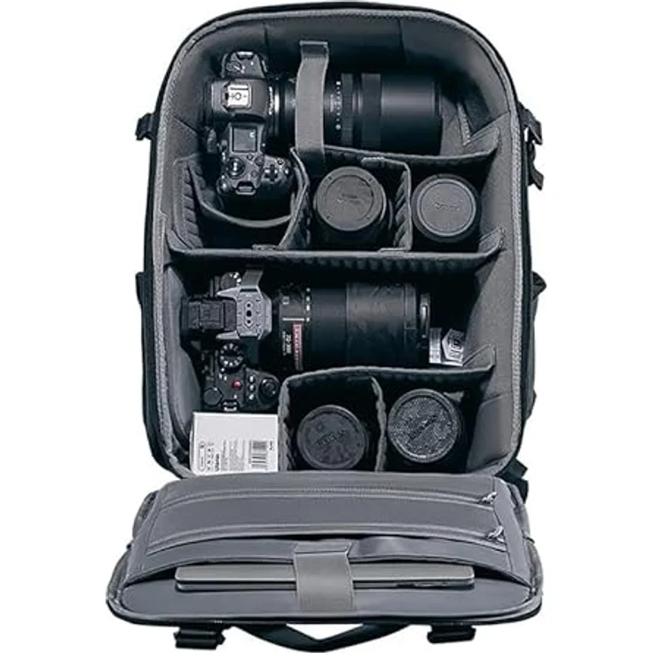 Ulanzi BP09 Fotorucksack, 22 l Kameratasche mit seitlichem Schnellzugang, schwarz – Bild 4