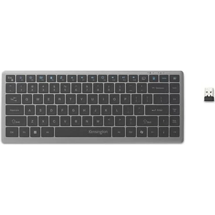 Kensington KB435 EQ, Kabellose kompakte QWERTY-Tastatur mit AI Copilot Taste, USB-Plug-and-Play, 2.4G, geräuscharm, umweltfreundlich, wiederaufladbarer Akku – Bild 2