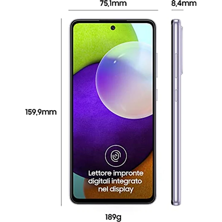 Samsung Galaxy A52 128GB, Violett Smartphone mit 4500 mAh Akku und 64Mp+12MP+5MP+5MP Kamera – Bild 5