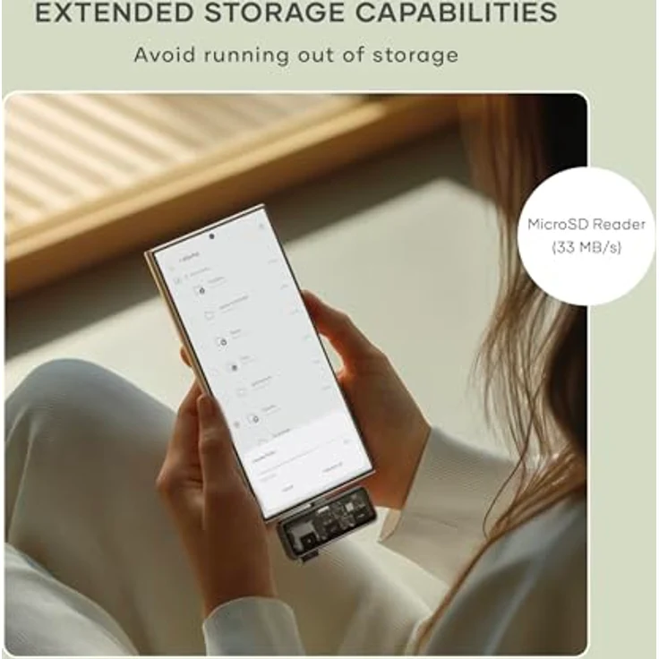 SATECHI Mobile XR Hub, USB-C-Adapter mit 100W Durchgangsladung, 10Gbps Datenübertragung, Videoausgang für XR/AR-Brillen, 4K-Auflösung, microSD-Kartenleser, Aluminiumgehäuse – Bild 5