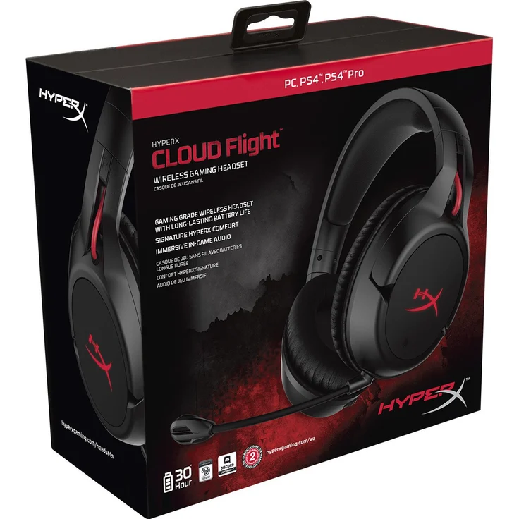 HyperX HX-HSCF-BK-EM Cloud Flight - Kabelloser Gaming Kopfhörer – Bild 7
