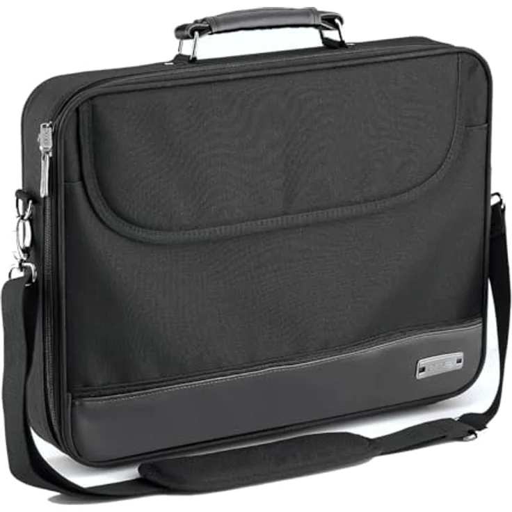 PEDEA Laptoptasche Notebooktasche BLACKLINE 17,3 (43,9cm), Umhängetasche mit Schultergurt, wasserabweisend, schwarz – Bild 1