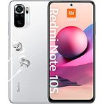 Xiaomi Redmi Note 10S Smartphone + Kopfhörer, 128GB interner Speicher, 6GB RAM, 64MP Quad-Rückkamera, 13MP Frontkamera, Dual SIM, Android 11 - Weiß [Exklusiv bei Amazon]