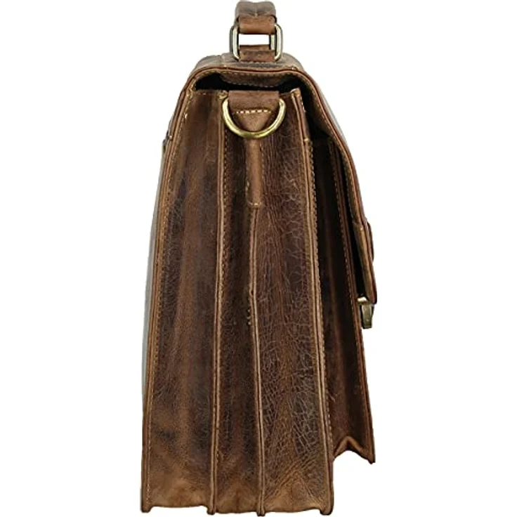 Greenburry Vintage Aktentasche Leder, 40 cm, braun, 100% Leder – Bild 4