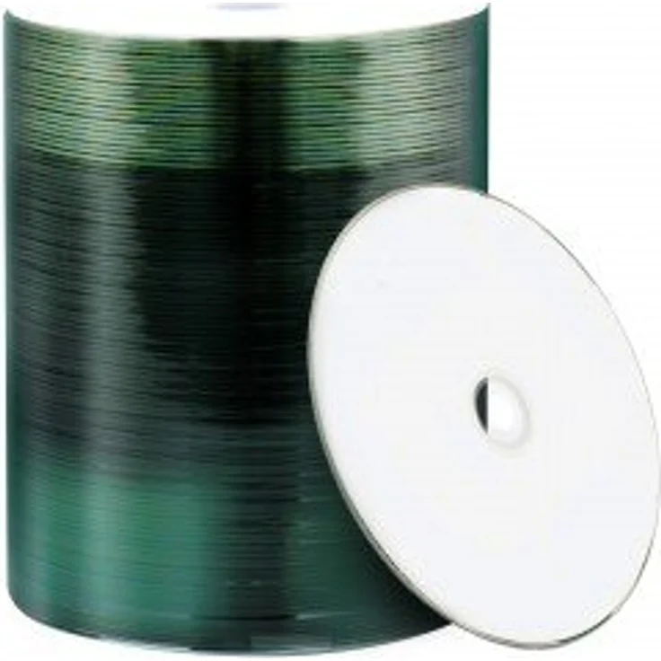 Nierle CD-R 700 MB / 80 min, 52x, Edition, Weiß, Voll bedruckbar, 100 Stück in ECO-Pack – Bild 1