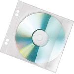 VELOFLEX 4366000 - CD/DVD Hüllen zum Abheften für 1 CD, CD Aufbewahrung CD Schutzhüllen CD Boxen, 10er Packung