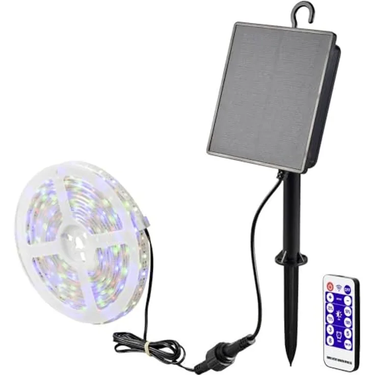 sygonix SY-5947266 Solar-Lichtschlauch LED RGB 1.8 W Transparent, mit 4 Helligkeitseinstellungen und 9 Beleuchtungsmodi