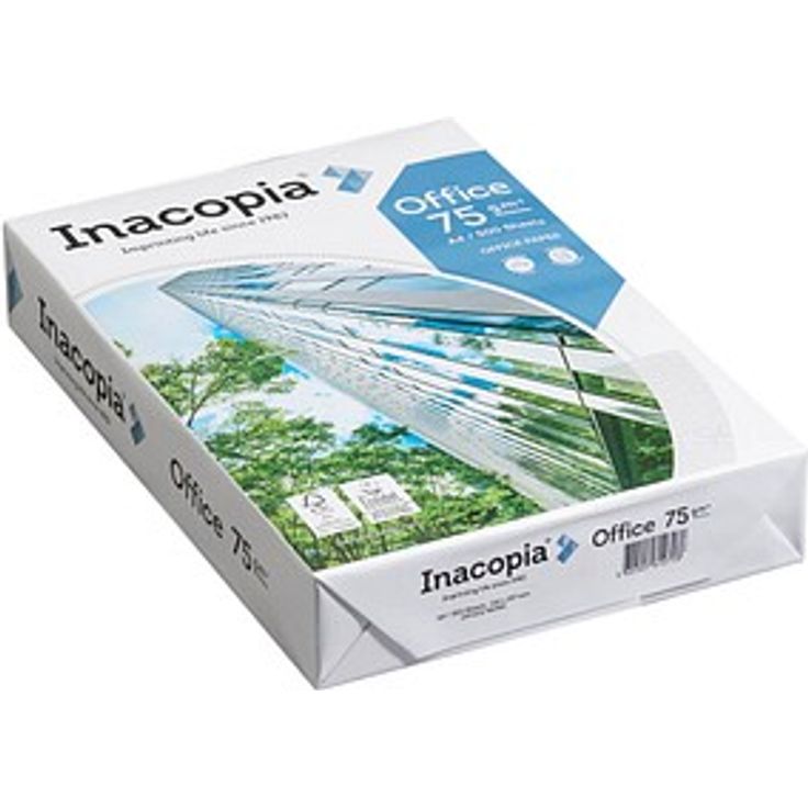 Inacopia Kopierpapier office DIN A4, 75 g/qm, 500 Blatt, FSC®-zertifiziert und ISO 14001, hochweiß