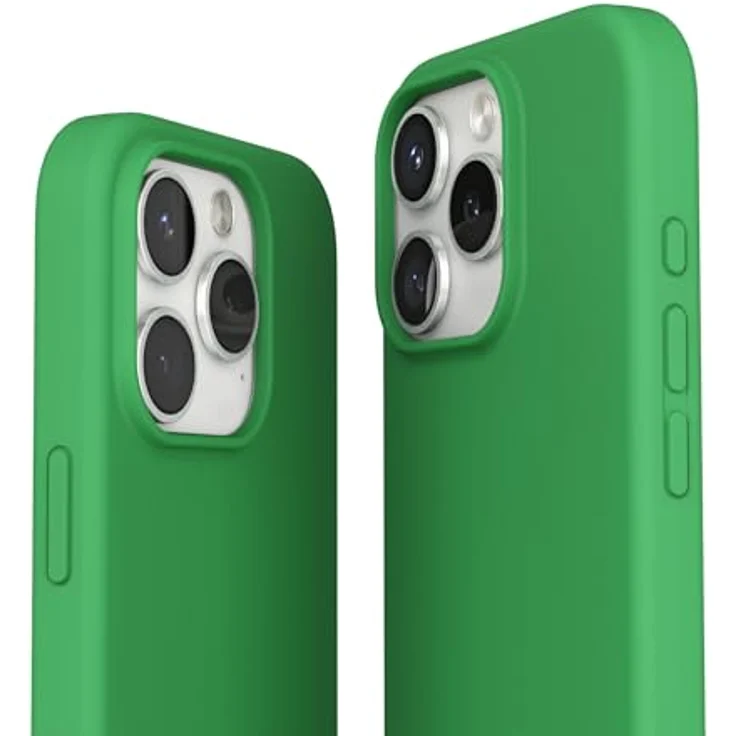 VONMÄHLEN Weiche Silikonhülle, Handyhülle aus recycelten Materialien für iPhone, kompatibel mit Mag-Safe, Mikrofaserfutter und Kamera-Displayschutz – Bild 5