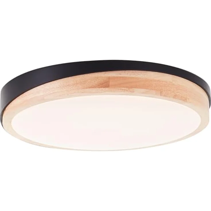 Brilliant LED Deckenleuchte, echtes Holz, 24W, 2400 Lumen, 3000K warmweiß, Ø35cm, 3-Stufen-Dimmer mit Memory-Funktion – Bild 3