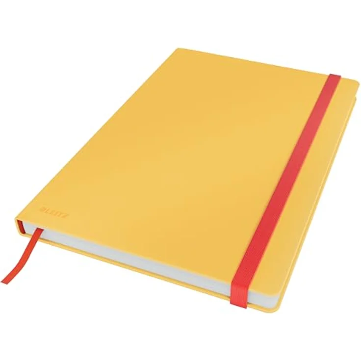 LEITZ Notizbuch Cosy B5, fester Einband kariert mit Soft-Touch-Oberfläche, gelb – Bild 1