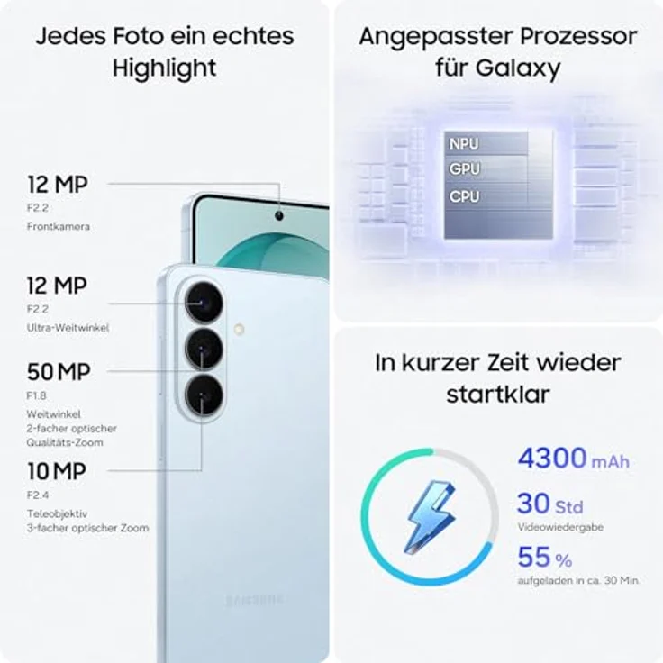 Samsung Galaxy S26 AI Smartphone, 512 GB Speicher, 6,3 Zoll Display, 2.340 x 1.080 Pixel, Black – Bild 5