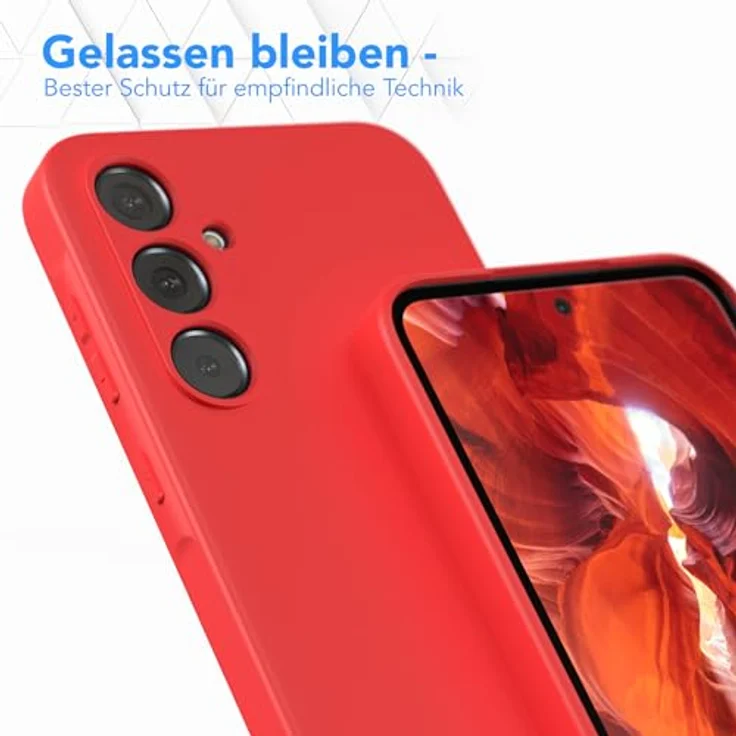 EAZY CASE Silikonhülle für Samsung Galaxy A35, stoßfestes, dünnes TPU Case mit Kameraschutz, rot – Bild 4