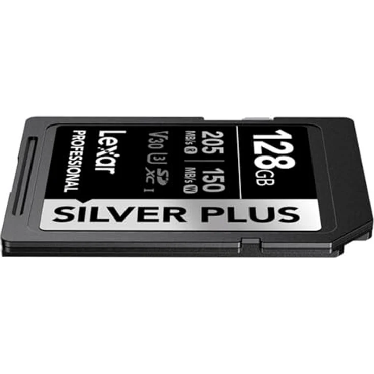 Lexar Professional Silver Plus 128 GB SDXC UHS-I V30 SD-Karte, Schwarz/Silber, 205 MB/s Lesegeschwindigkeit, 150 MB/s Schreibgeschwindigkeit, temperaturbeständig, schockresistent – Bild 7