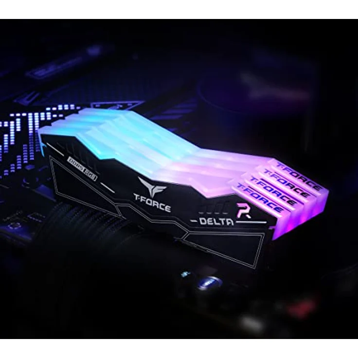 Team T-FORCE Delta RGB Schwarz 32GB Kit DDR5 (2x16GB) 7200MHz, CL34, FF3D532G7200HC34ADC01 – Bild 2