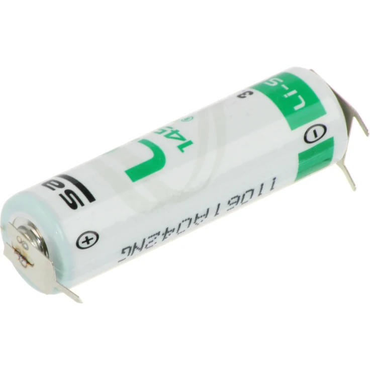 SAFT Lithium-Batterie LS 14500 Mignon AA, 3,6 V, 2600 mAh, Print-Anschluss +/-