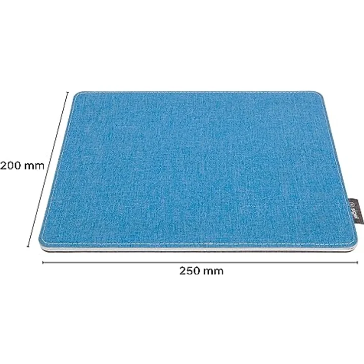 Sigel SA203 Mauspad, recyceltes PET + PP, hellblau/dunkelgrau, beidseitig verwendbar, 25 x 20 cm – Bild 3