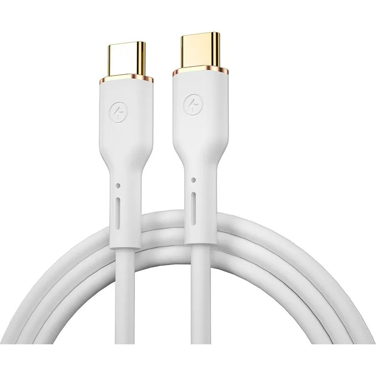 WIWU YQ02 USB-C - USB-C Ladekabel 100W, 1,2m, schnellladend, weiß, langlebig aus ABS und PC