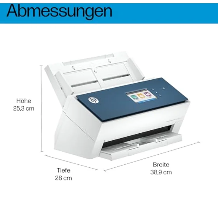 HP ScanJet Enterprise Flow N9000 sn1, ADF A3 Dokumentenscanner mit 600 DPI, 80 ppm, Touchscreen und Cloud-Integration – Bild 5