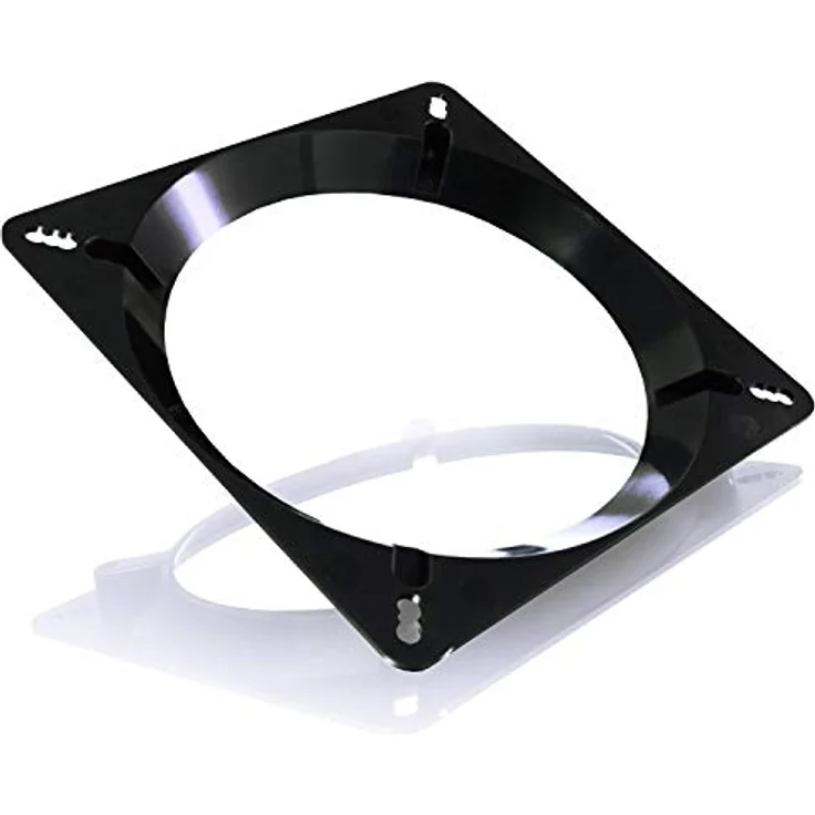 AAB Cooling Fan Adaptor Lüfter Adapter, 120mm auf 140mm schwarz transparent – Bild 2