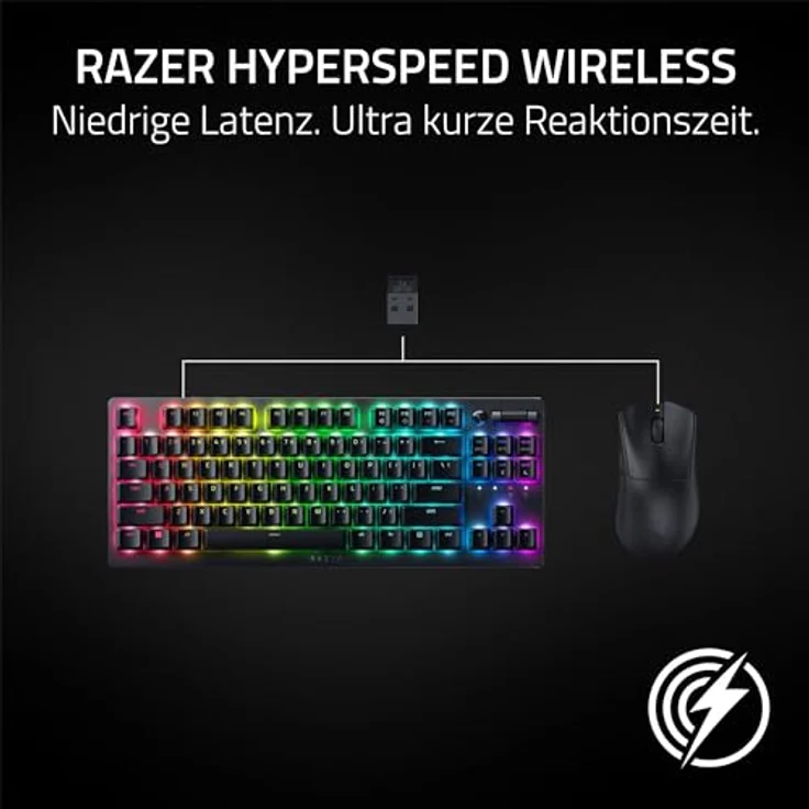 Razer DeathAdder V3 Pro + HyperPolling Wireless-Adapter - Ultra leichte E-Sport-Maus mit echten 8K Hz kabelloser Abtastrate (63 gr, Optischer Focus Pro 30K, Optische Switches 3. Gen) Schwarz – Bild 5