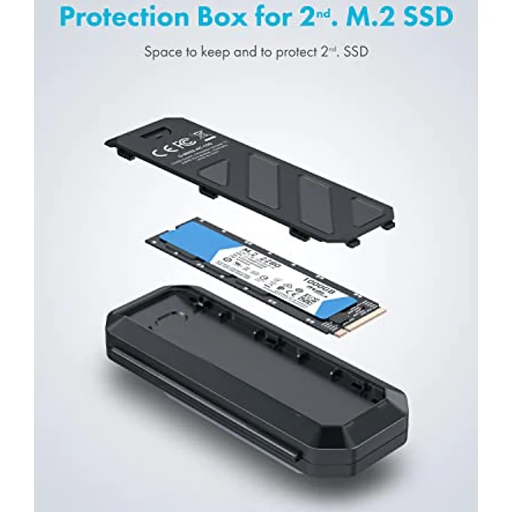 Graugear externes Gehäuse M.2NVMe-NGFF SSD PCIe3.0 retail (G-M202-AC-10G) – Bild 7