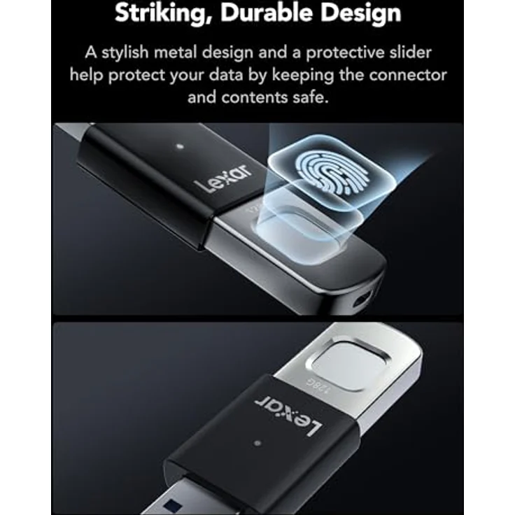 Lexar CLE USB Fingerprint 128GO F35 PRO, USB-Stick mit Fingerabdrucksensor, 128GB – Bild 2