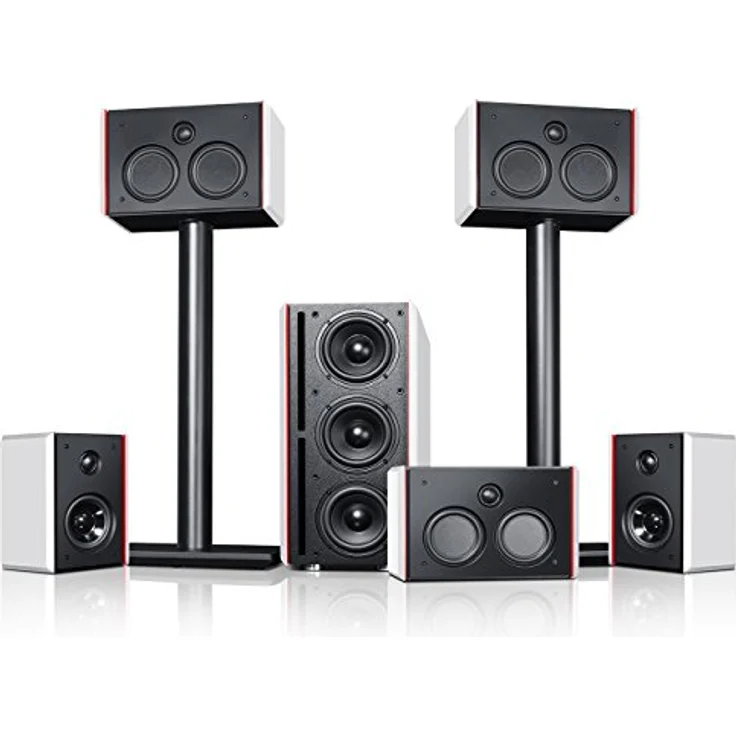 Teufel System 4 THX - 5.1 Heimkino Lautsprecher - weiß, THX Compact Speaker Lizenz, Filmton und Musik-Wiedergabe auf THX-Niveau, 2-Wege-Dipole für Kino-Atmosphäre, Hochleistungs-Subwoofer – Bild 1