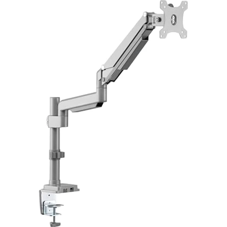 Tripp Lite DDR1732SAL Einzel-Monitor-Aluminium-Flexarm mit Tischklemme für 17" bis 32" Flachbildschirme inkl. USB- und Audioanschlüsse, stabiler Aluminiumrahmen, Neig- und schwenkbar, USB-3.0 und Audioanschlüsse, VESA-Halterung