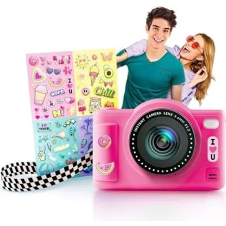 Canal Toys C Toys Digitalkamera für Kinder, Doppelobjektiv – rosa, 32 Megapixel, LCD-Display, Selfiemodus, 20 Rahmen, 5 Filter, inklusive 4 GB SD-Karte – Bild 2