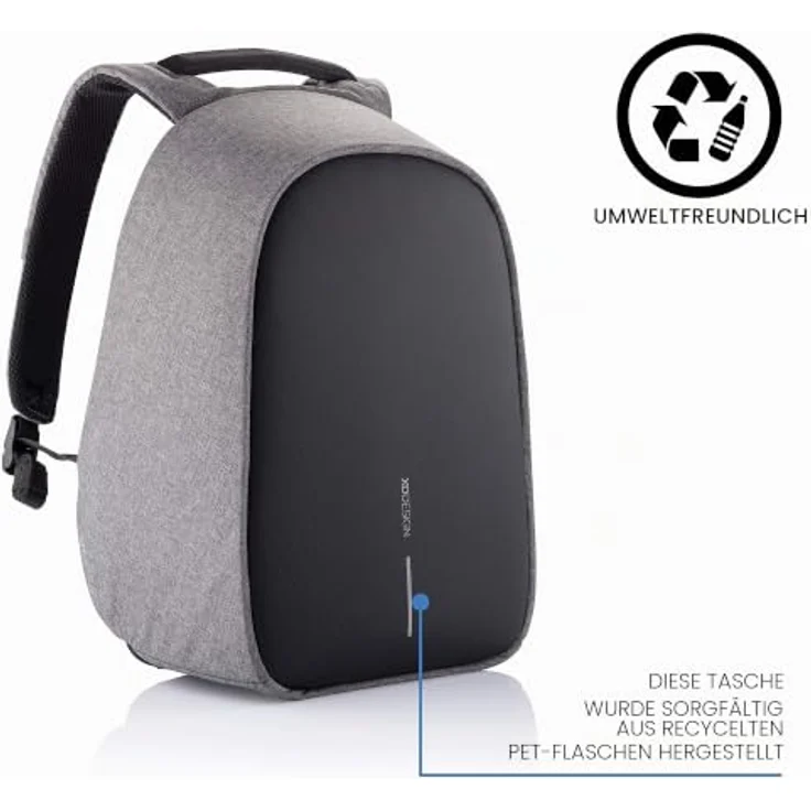 XD Design Bobby Hero XL, 17" Laptop Backpack in Grau, XL Notebook-Rucksack – Bild 8