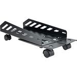 TooQ UMCS0024-B, Bodenstativ mit Rollen für CPU, Metall, schwarz, max. 25 kg, Breite 160-300 mm