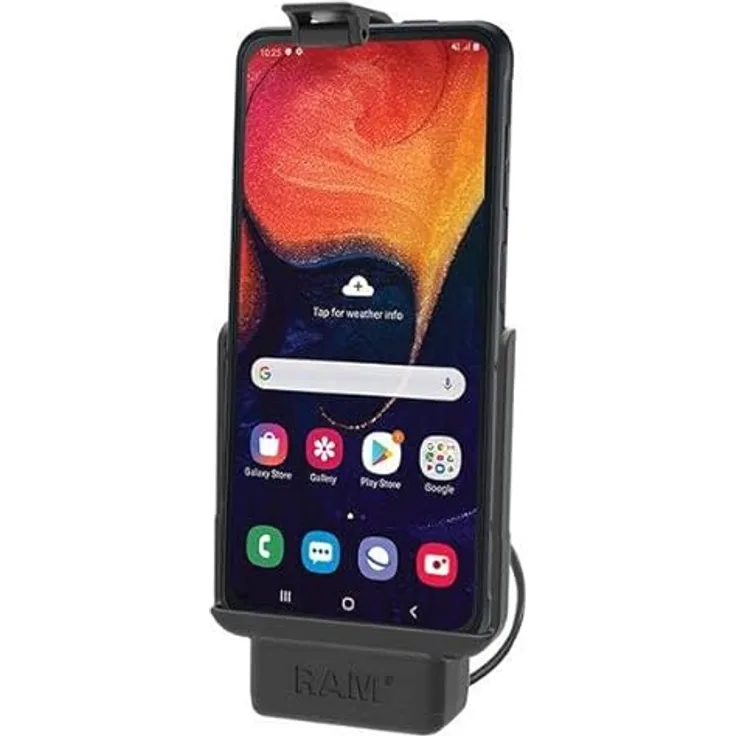 RAM Mounts RAM-HOL-SAM9PU, Smartphone Halterung für Samsung Galaxy XCover Pro mit Ladefunktion, Schwarz
