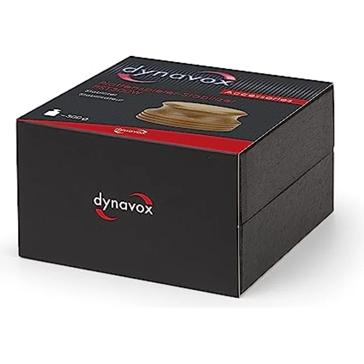 Dynavox Plattenspieler-Stabilizer PST-300W, Schallplatten-Auflagegewicht mit Echtholz-Gehäuse, 300g, Sapelliholz – Bild 3