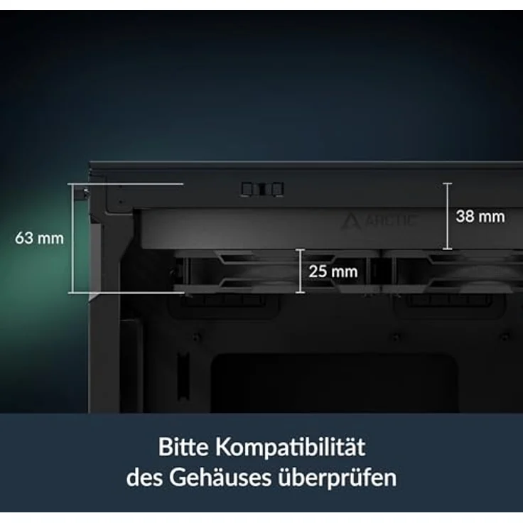 ARCTIC Liquid Freezer III Pro 360 - Wasserkühlung PC, AIO CPU Wasserkühler, 3x120 mm, 38 mm Radiator, PWM-Pumpe, VRM-Lüfter, AMD AM5/AM4, Intel LGA1851/1700 Contact Frame - Schwarz – Bild 2
