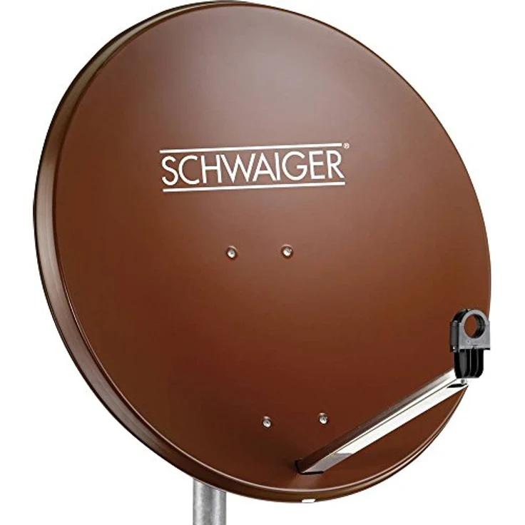 SCHWAIGER SPI9962SET1 SAT-Anlage ohne Receiver Teilnehmer-Anzahl: 1 80 cm, 80 cm SAT-Spiegel Ziegelrot, Single LNB – Bild 3